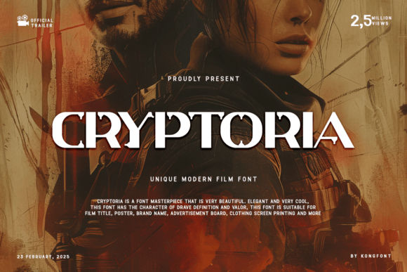 Cryptoria: A Unique Display Font for Editorial Storytelling