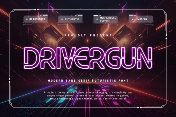 Drivergun: The Futuristic Display Font for High-Impact Campaigns