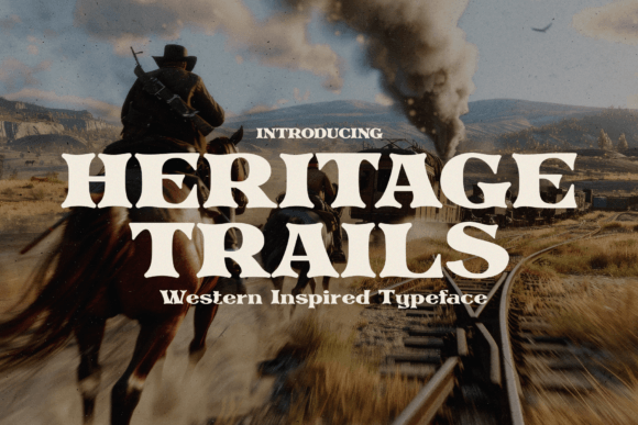 Heritage Trails: The Wild West Display Font for Crafters
