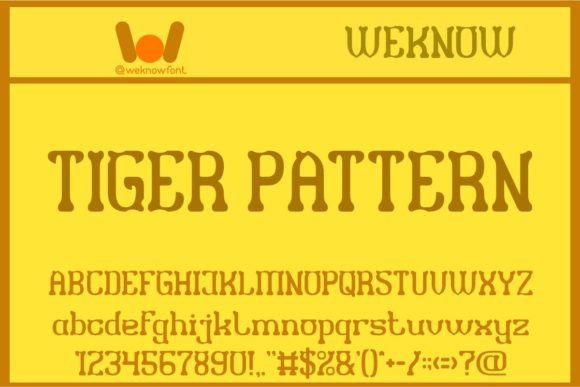 Tiger Pattern: A Bold Display Font for Campaign Designers